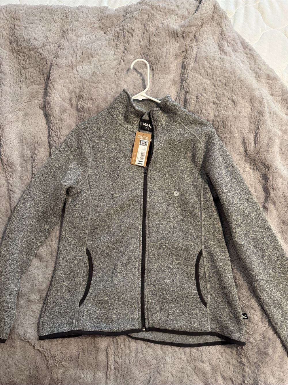 BRAND NEW Womens Gray Full-Zip Jacket
